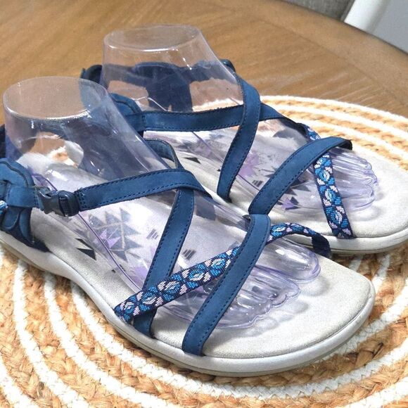 Skechers Reggae Slim Vacay Navy Blue Women's Sandals, Size 11 - Picture 3 of 12